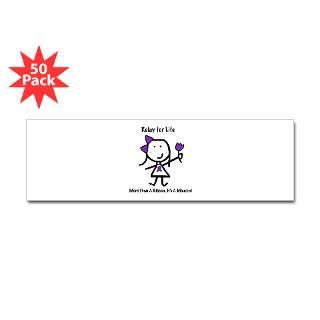 Purple Ribbon   Relay for Life Sticker (Bumper 50