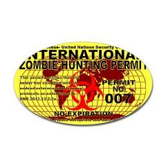 International Zombie Hunting Permit Sticker by ecto_radio