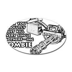 Zombie Killer Rectangle Sticker by thebigrobot
