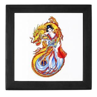 Geisha and Dragon  Tattoo Design T shirts and More