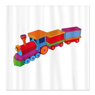 Train Shower Curtains  Custom Themed Train Bath Curtains