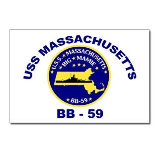 USS Massachusetts BB 59 Postcards (Package of 8) for $9.50