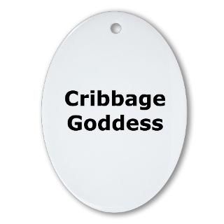 Board Gifts  Board Ornaments  Cribbage Goddess Oval Ornament