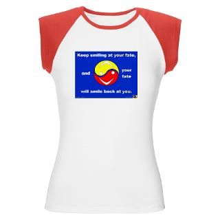 SMILE AT YOUR FATE (Womens Cap Sleeve T Shirt)