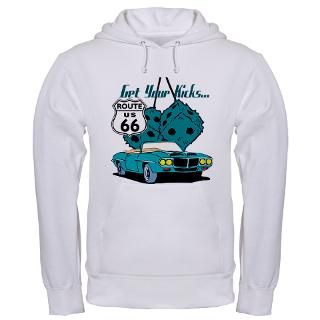 Car Gifts  Car Sweatshirts & Hoodies  Blue Dice Route 66 Hoodie