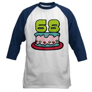 68 Year Old Birthday Cake Baseball Jersey