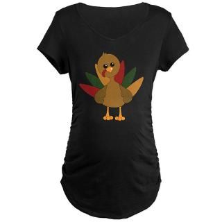 Cute Baby Turkey Long Sleeve Dark T Shirt