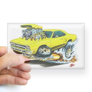 Plymouth GTX Yellow Car Rectangle Decal for $4.25