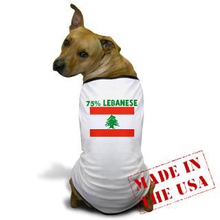 75 PERCENT LEBANESE Dog T Shirt for $19.50