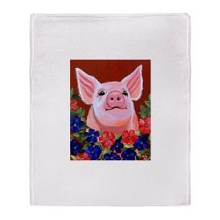 Pig Fleece Blankets  Pig Throw Blankets