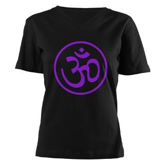 Aum, or Om, symbol in Purple on T shirts, tops and a range of gifts