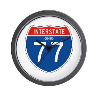 77 Gifts  77 Home Decor  Interstate 77   OH Wall Clock