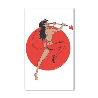 Cool She Devil Pinup Girl Rectangle Magnet (10 pac
