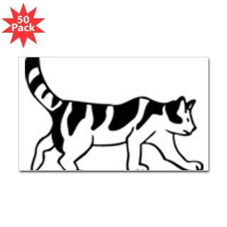black and white cat sticker rectangle 50 pk $ 83 99