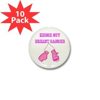 Knock Out Breast Cancer Mini Button (10 pack)