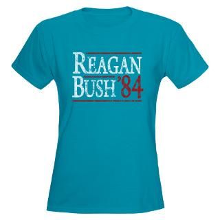 Reagan Bush 84 retro Womens Dark T Shirt for