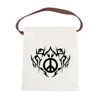 peace tattoo canvas lunch bag $ 14 85