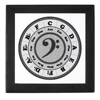 Bass Clef Circle of Fifths Wall Clock by chmdesign