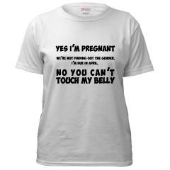April Baby Surprise, Funny Maternity T Shirt by TheCafeMarket