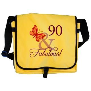 90 Gifts  90th Birthday Butterfly Messenger Bag