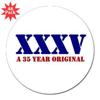 35th birthday 3 lapel sticker 48 pk $ 39 97