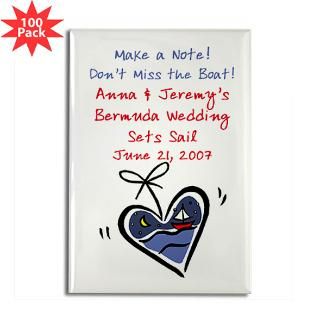Weddings Magnets  Boat Save the Date Rectangle Magnet (100 pack