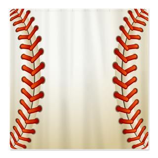 Baseball Shower Curtains  Custom Themed Baseball Bath Curtains