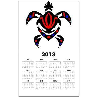 tribal colorful sea turtle calendar print $ 10 98