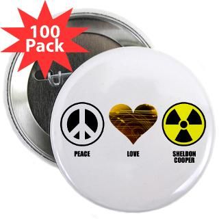 Theory Buttons  Sheldon Particle Collider Heart 2.25 Button (100