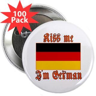 Gifts  Autumn Buttons  Kiss Me Im German 2.25 Button (100 pack