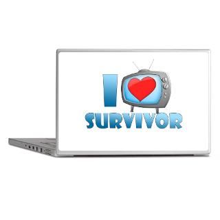Addict Gifts  Addict Laptop Skins  I Heart Survivor Laptop Skins