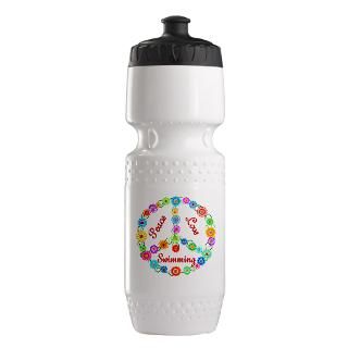 Sport Gifts  Sport Water Bottles  Swimming Peace Sign Trek Water