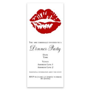 Red Lips / Lipstick Kiss Invitations by Admin_CP2154205  507079905