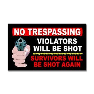 No Trespassing Sticker (Rectangle)