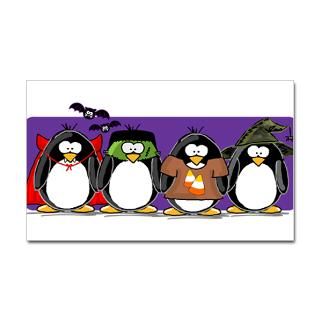 Halloween Penguins Rectangle Sticker 10 pk)