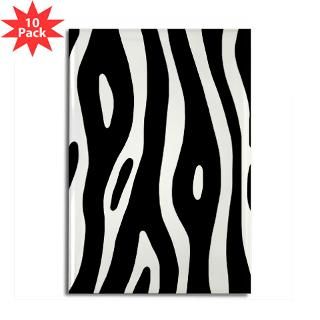 Zebra Print Rectangle Magnet (10 pack)