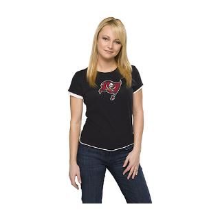 Tampa Bay Buccaneers Womens Black Logo Premier Too Cap Sleeve Tissue