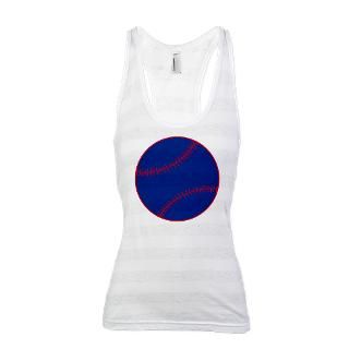 And Gifts  And T shirts  Blue and Red Baseball Racerback Tank Top