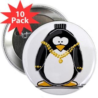 Bling penguin 2.25 Button (10 pack)