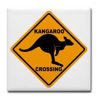 Kangaroo Crossing Sign  Wombanias Gift Shop
