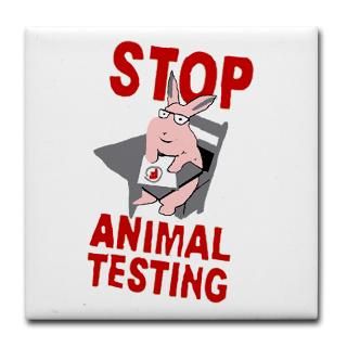 Stop Animal Testing Rectangle Sticker 10 pk)