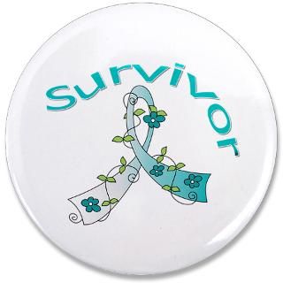 Cervical Cancer Survivor Floral Awareness Ribbon Shirts, Tees, Apparel
