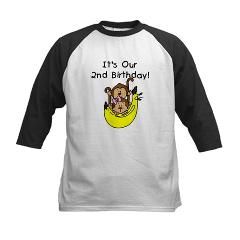 Twin Boy and Girl 2nd Birthday T Shirt by peacockcards