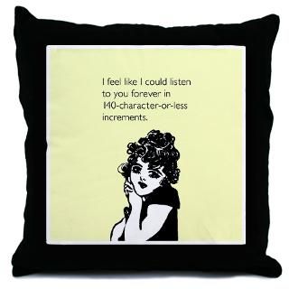 140 Character Or Less Throw Pillow