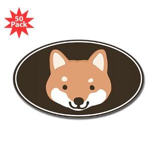 Shiba Inu Face Oval Sticker (50 pk) for $140.00