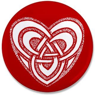 Celtic Knotwork Heart Illustration   Red  Art of FoxVox Celtic
