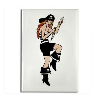 pa $ 22 99 pirate girl vintage tattoo rectangle magnet 100 p $ 149 99