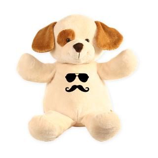 glasses and mustache Stuffed Dog by Admin_CP16149918