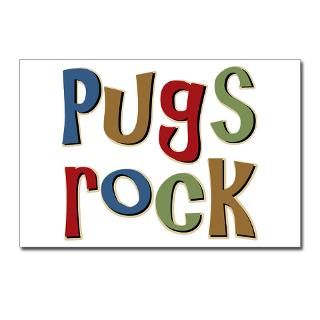 Pugs Rock Postcards (Package of 8) for $9.50
