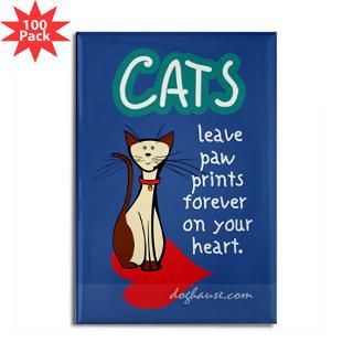 cats leave paw prints rectangle magnet 100 pack $ 165 99